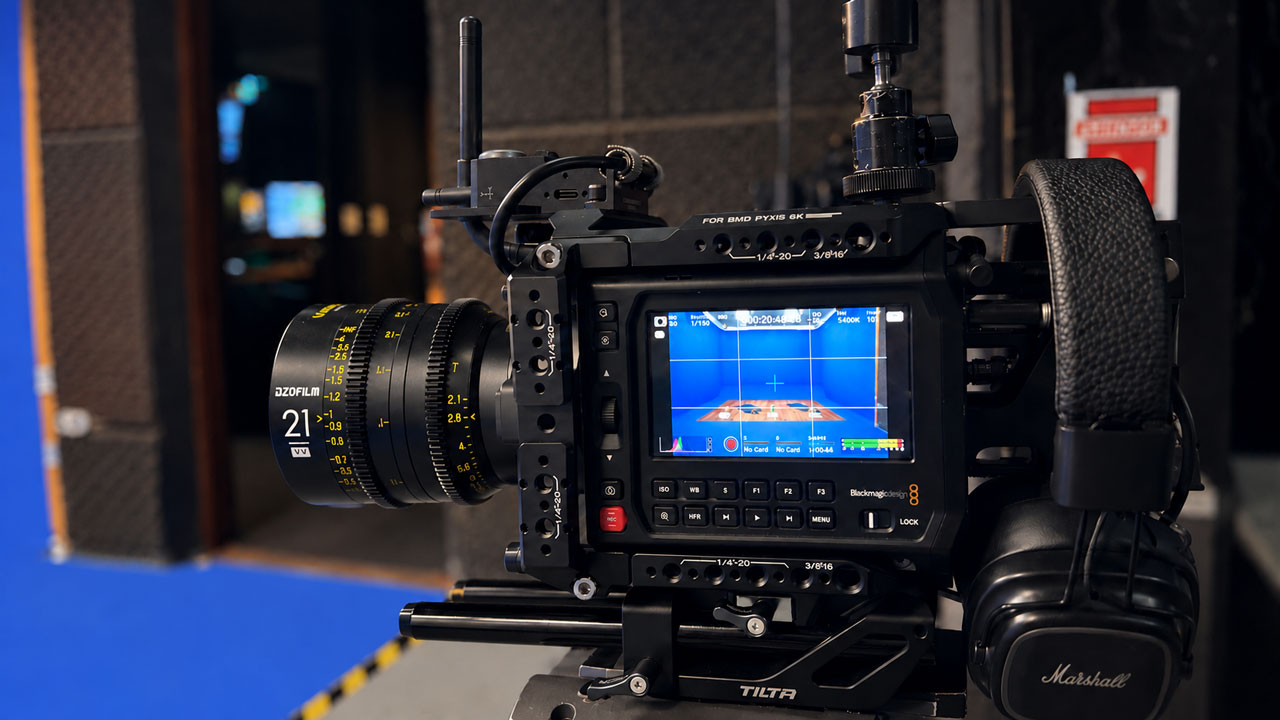 Blackmagic Pyxis 6K, DZO Vaspid 21mm e Vp radio socket by Antilatency.